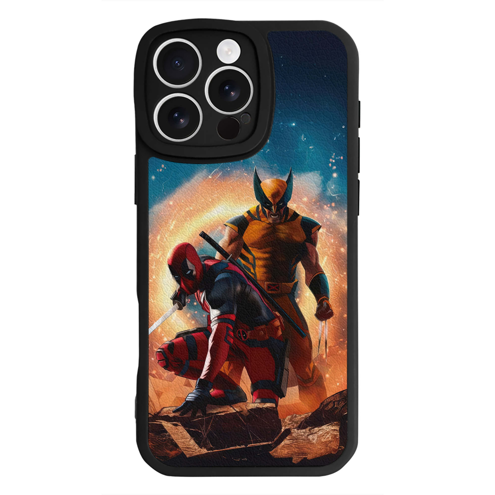 （画像用） Deadpool デッドプール 【iPhone 16シリーズ対応】シリコンスマホケース（レザー調） 材質：シリコン